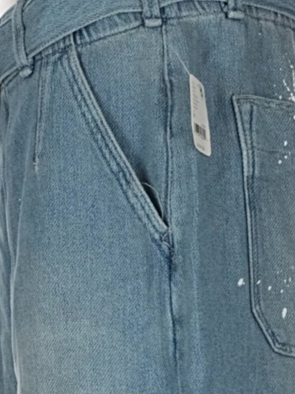 NWT Free People We The Free Pavement Artist Slouchy Cropped Jeans Medium $158 - Picture 10 of 16